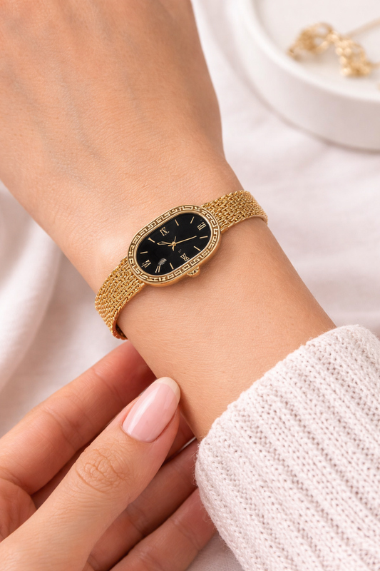 Elegant Midnight Dial Bracelet Watch