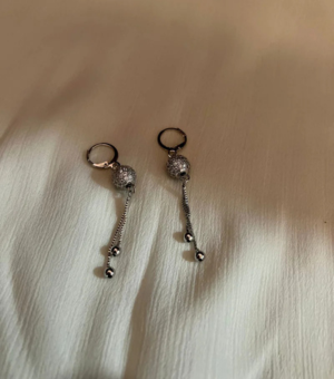 Elegant Silver Ball Shaped Earrings