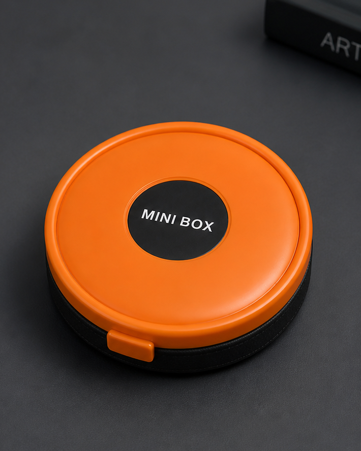 Mini Round Travel Jewelry Organizer Box