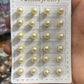 White Brass Pearl Stud Earring